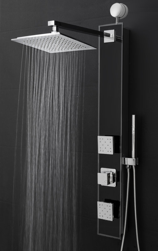 AKDY Temperature Control Rain Shower Head Shower Panel & Reviews Wayfair